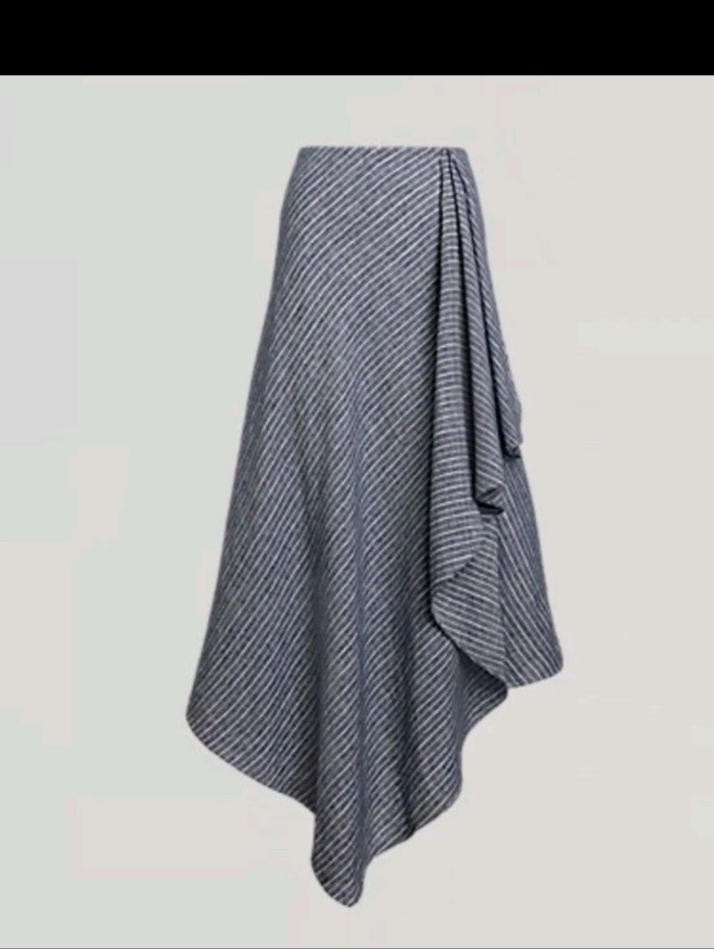 Lauren Ralph Lauren Blue And White Striped 100% Linen Skirt With Ruffle NWT 10 - Picture 16 of 16